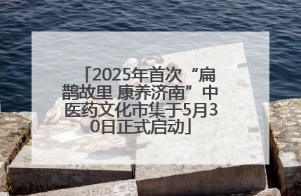 2025年首次“扁鹊故里 康养济南”中医药文化市集于5月30日正式启动