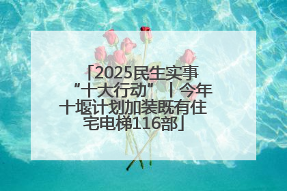 2025民生实事“十大行动”丨今年十堰计划加装既有住宅电梯116部
