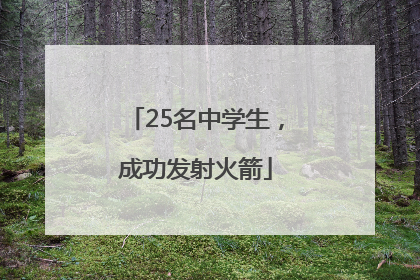 25名中学生，成功发射火箭