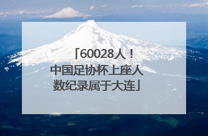 60028人！中国足协杯上座人数纪录属于大连
