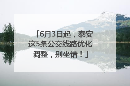 6月3日起，泰安这5条公交线路优化调整，别坐错！