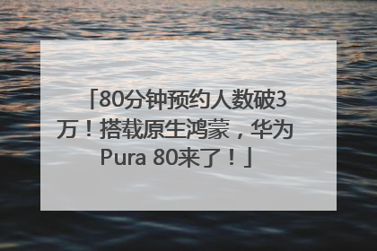 80分钟预约人数破3万！搭载原生鸿蒙，华为Pura 80来了！