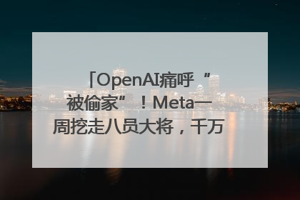 OpenAI痛呼“被偷家”！Meta一周挖走八员大将，千万美元薪酬战开打